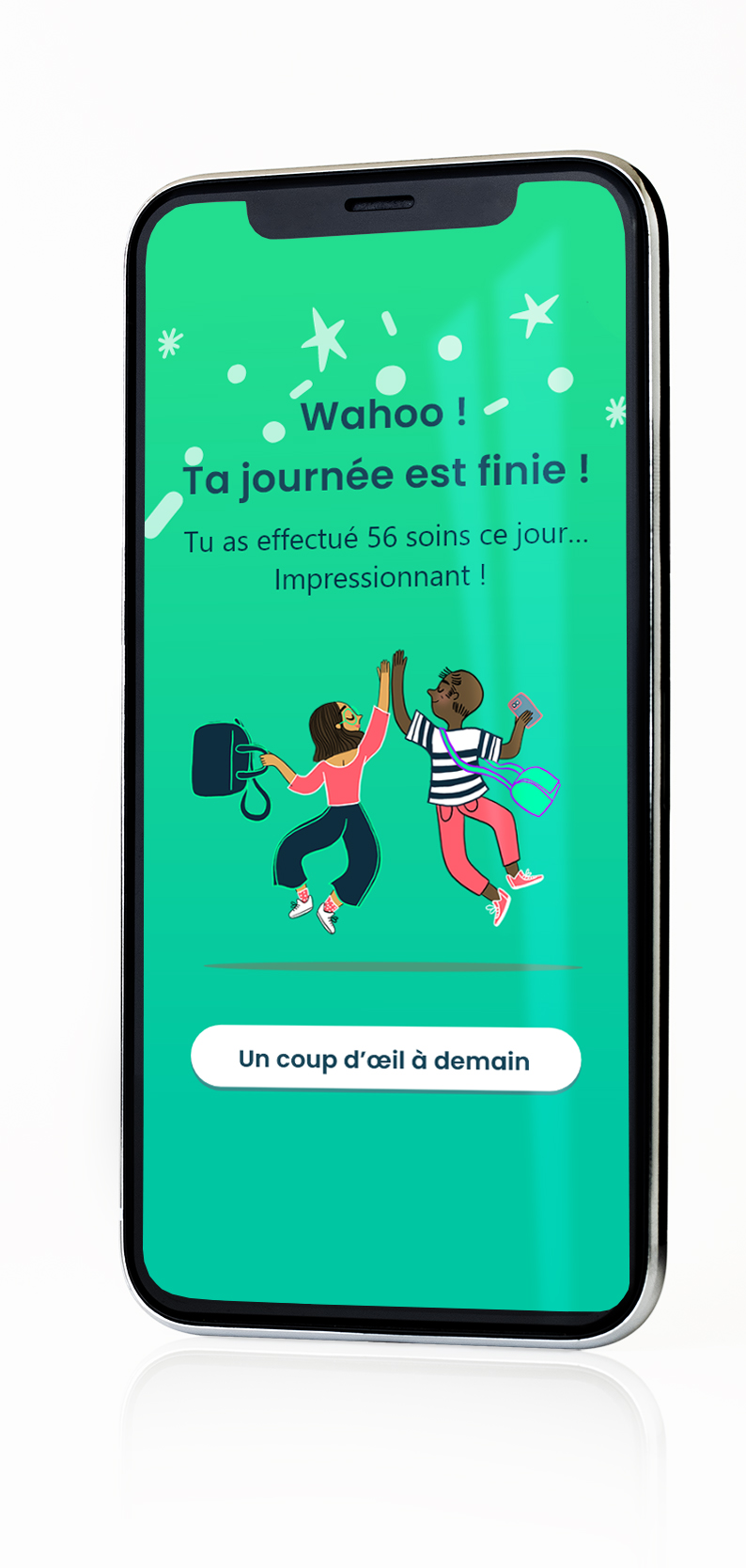 Full screen smartphone mockup design Logiciel de comptabilité pour infirmière libérale - Logiciel infirmier libéral - Application mobile idel - Agathe You - Agathe You